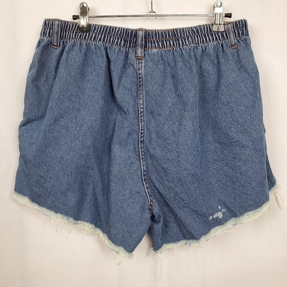 Roaman's reworked cut off jeans distressed bleached shorts sz 18W - Picture 5 of 10